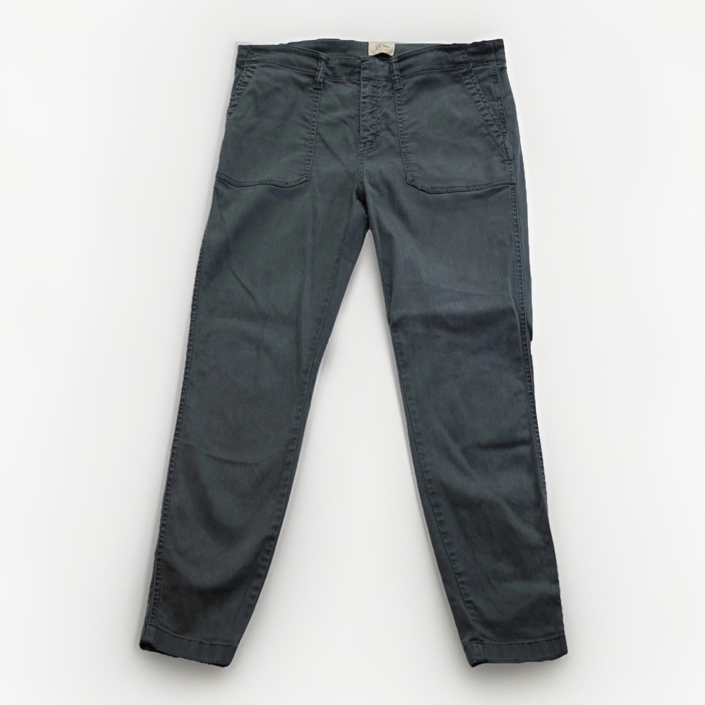 J.Crew Chino Pants Mens 30x30 Gray 484 Slim Stretch Cotton Casual Chinos Twill